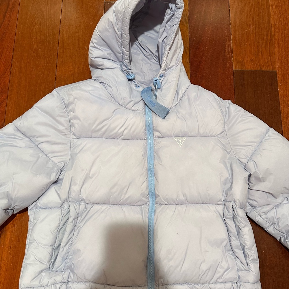 Icy blue Guess puffer jacket size XL